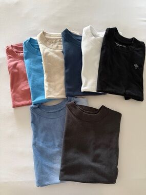 Abercrombie kids Assorted Folded Crewneck T-Shirts - Multi Color Pack